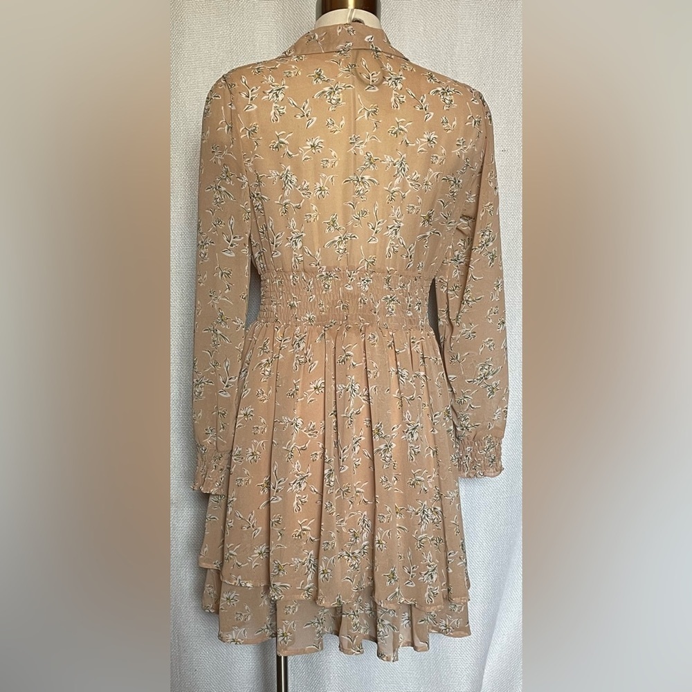 By Chapter tan floral dress. - Picture 2 of 5